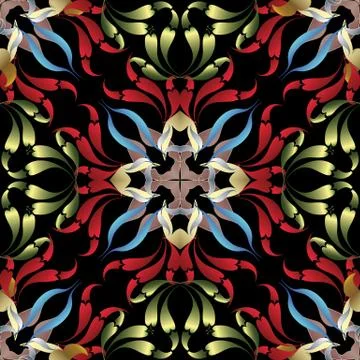 Vintage paisley vector seamless pattern. Illustrazione stock