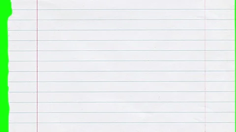 Vintage paper and lined notepad transition effect animation on green screen back Stock Footage 347264493