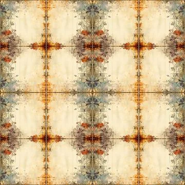 Vintage paper background seamless pattern illustration Stock Photos