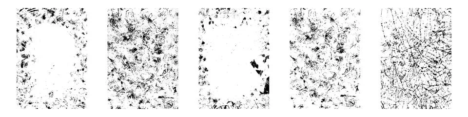 Vintage paper elements old effects. Overlay textures black worn edges and f.. Stock Illustration