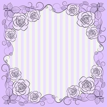 Vintage paper frame Stock Illustration