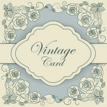 Vintage paper frame. Stock Illustration