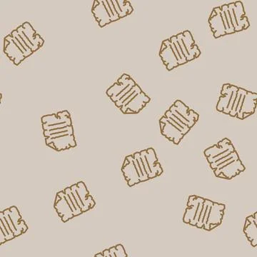 Vintage paper line vector seamless pattern Stock Illustration