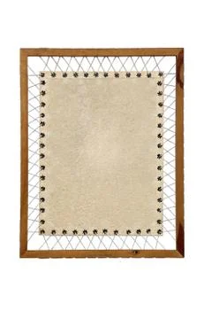 Vintage paper with rope and wooden frame Stock Photos