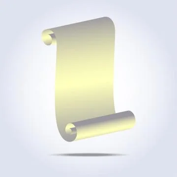 Vintage paper scroll icon Stock Illustration