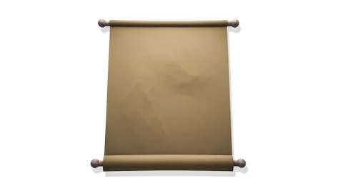 Vintage paper scroll Stock Illustration