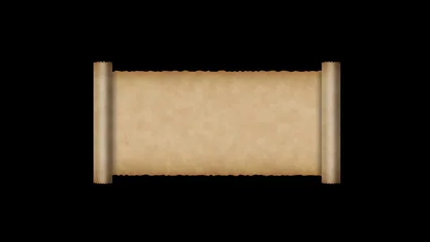 Vintage paper scroll open and close to left and right animation. Stock Footage 335549932