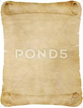 Vintage parchment paper scroll Stock Illustration