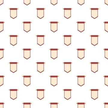Vintage parchment scroll banners repeating seamless pattern Stock Illustration