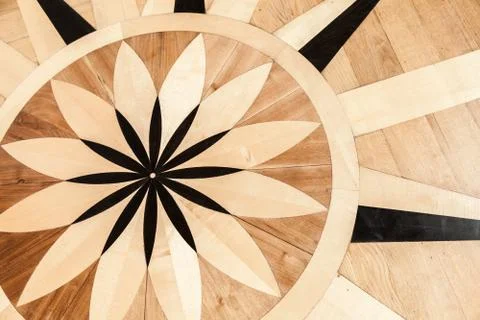 Vintage parquet with classical pattern Stock Photos