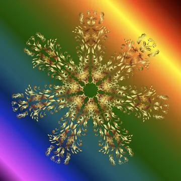 Vintage pattern with arabesques. Oriental vector pattern with arabesques and flo Stock Illustration