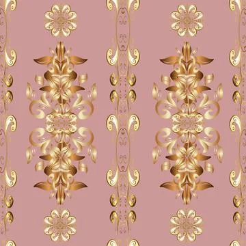 Vintage pattern with arabesques. Seamless Oriental vector cute pattern with arab Stock Illustration