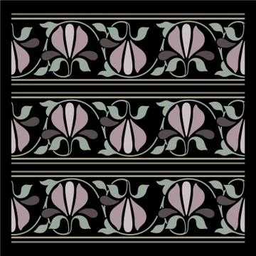 Vintage pattern for Arabic design border Illustrazione stock