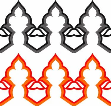 Vintage pattern for Arabic design border Illustrazione stock