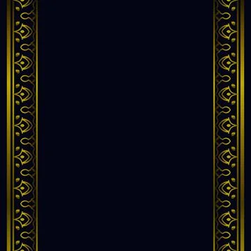 Vintage pattern border luxury gold isolated Illustrazione stock