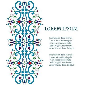 Vintage pattern card template vector Stock Illustration