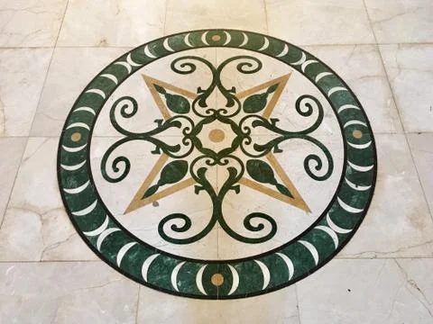 Vintage pattern design on floor tile Foto stock