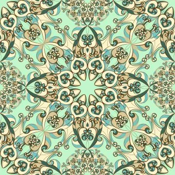 Vintage pattern with ethnic ornament. Vector Stock Illustration
