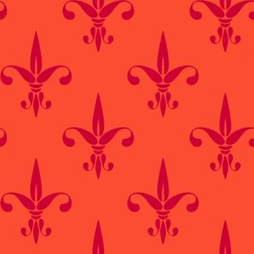 Vintage pattern fleur de lis. 库存插图