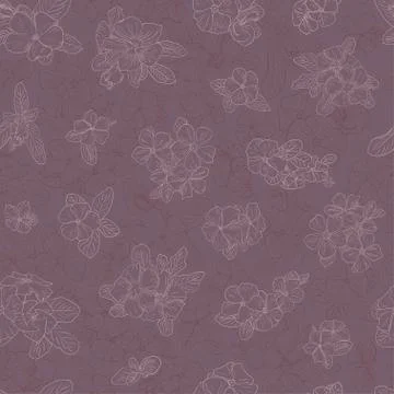 Vintage pattern with flowers on background. Wallpaper with flower texture Stock Illustration