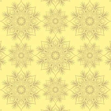 Vintage pattern with linear ornament. Vector Stock Illustration