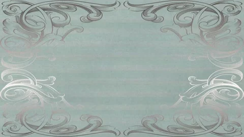 Vintage pattern, ornaments frame - tv picture interference - retro background Stock Footage 149374339