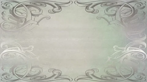 Vintage pattern, ornaments frame - tv picture interference - retro background Stock Footage 149374340