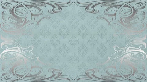 Vintage pattern, ornaments frame - tv picture interference - retro background Stock Footage 149375761