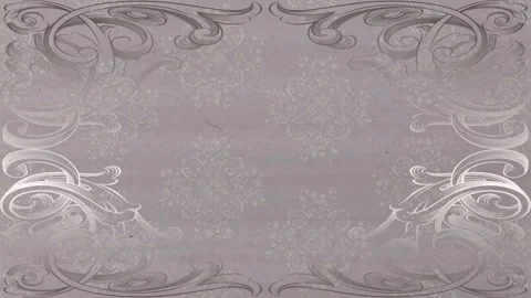 Vintage pattern, ornaments frame - tv picture interference - retro background Stock Footage 149376553
