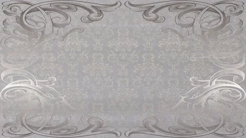 Vintage pattern, ornaments frame - tv picture interference - retro background Stock Footage 149376581
