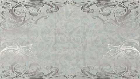 Vintage pattern, ornaments frame - tv picture interference - retro background Stock Footage 149377448