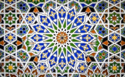 Vintage patterned tiles Foto stock