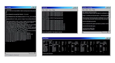 Vintage PC software popup windows interface イラスト素材
