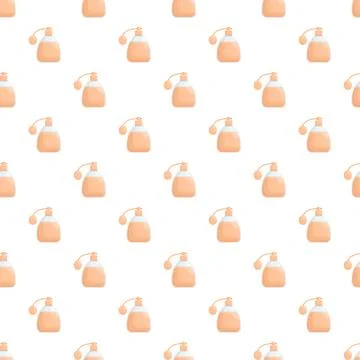 Vintage perfume bottle pattern seamless background repeating design Stock Illustration