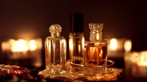 Vintage perfume set, luxury fragrance Stock Video Pond5