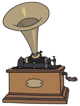 Vintage phonograph Stock Illustration