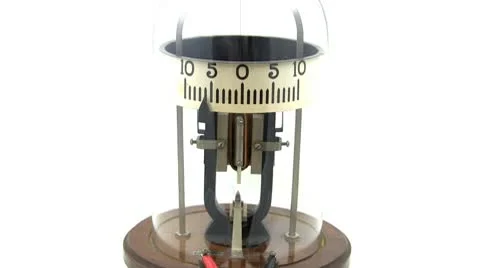 Vintage physics lab galvanometer; 3 Stock Footage 10599740