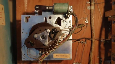 A vintage pinball machine in action Stock Footage 142374087
