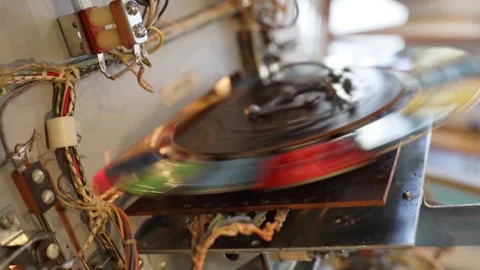 A vintage pinball machine in action Video stock 142374971