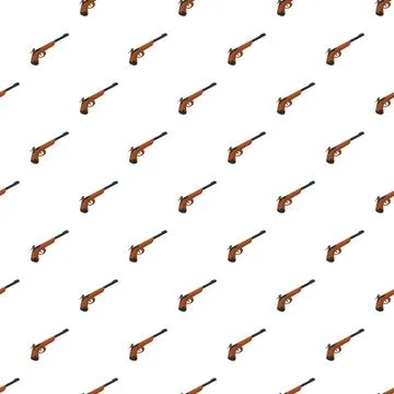 Vintage pistol seamless pattern for background or textile Stock Illustration