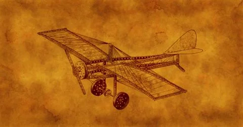 Vintage Plane Stock Illustration