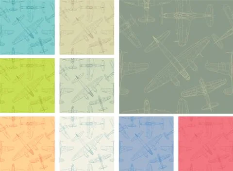 Vintage planes イラスト素材