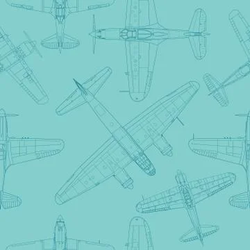 Vintage planes Stock Illustration