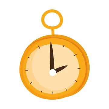 Vintage pocket clock accessory icon Stock Illustration