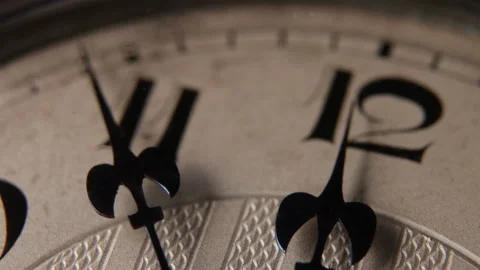 Vintage pocket clock at midnight Stock Footage 150713635