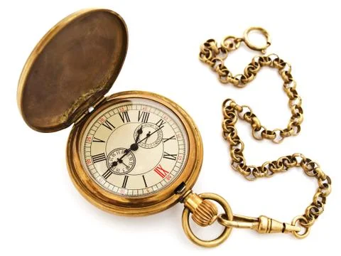 Vintage Pocket Clock Stock Photos