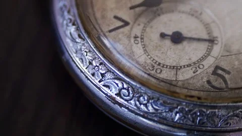 Vintage pocket watch Stock Footage
