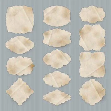 Vintage polka dot Frames Set. EPS 10 Stock Illustration