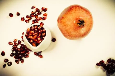 Vintage pomegrante Stock Photos