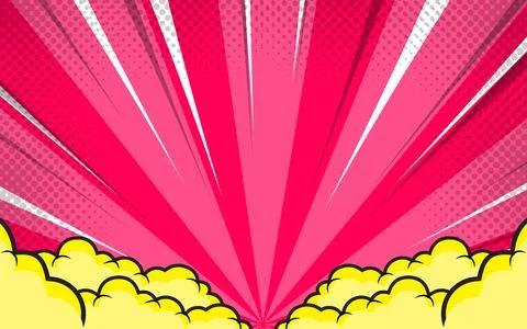 Vintage pop art comic background. Banner vector illustration. Illustrazione stock